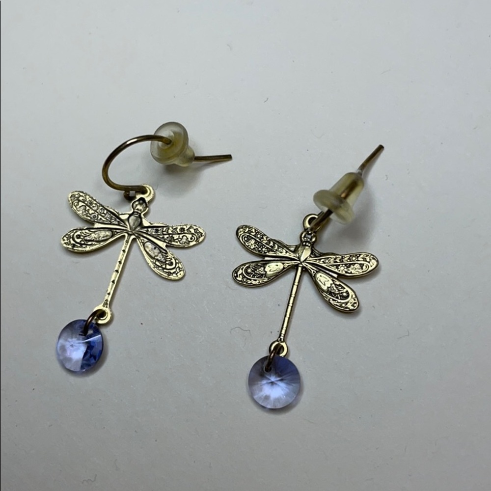 Dragonfly earrings NEVER WORN